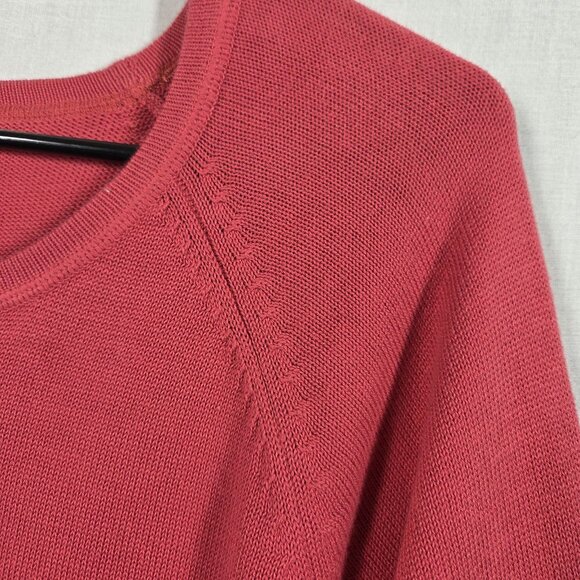 Eddie Bauer Sweater Womens XL Pink Cotton Knit Kangaroo Pocket Drawstring Hem - Picture 5 of 11